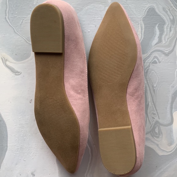 Just Fab - Pink Pointed Toe Flats - Size 9 - Picture 2 of 4